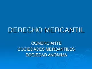 derecho mercantil
