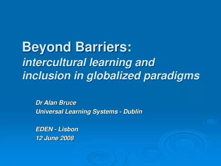 beyond barriers intercultural learning and inclusion in globalized paradigms