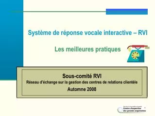 Système de réponse vocale interactive – RVI Les meilleures pratiques
