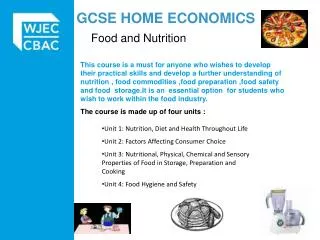 GCSE HOME ECONOMICS