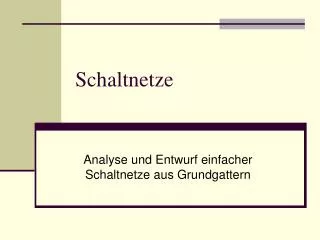 schaltnetze