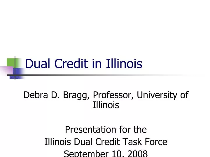 dual credit in illinois