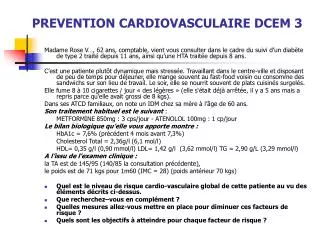 prevention cardiovasculaire dcem 3
