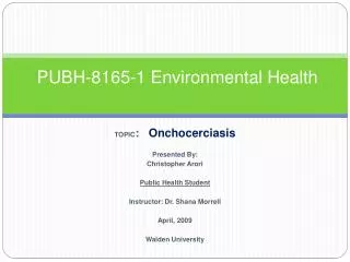 PUBH-8165-1 Environmental Health