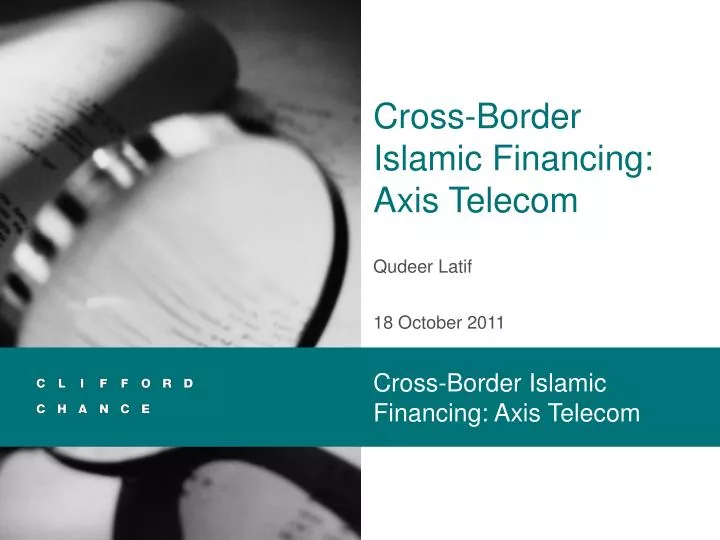 cross border islamic financing axis telecom