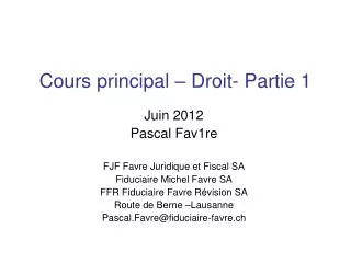 cours principal droit partie 1