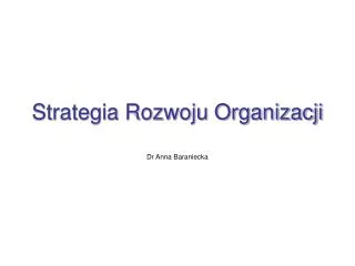 Strategia Rozwoju Organizacji