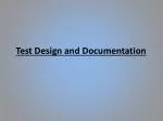 Test Design and Documentation - slide 1