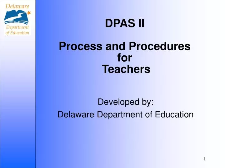 dpas ii process and procedures for teachers