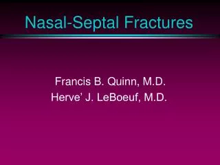 Nasal-Septal Fractures