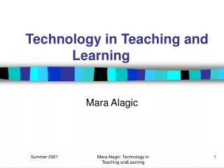 Technology in Teaching and Learning