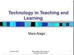 Technology in Teaching and Learning - slide 1