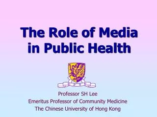 The Role of Media in Public Health