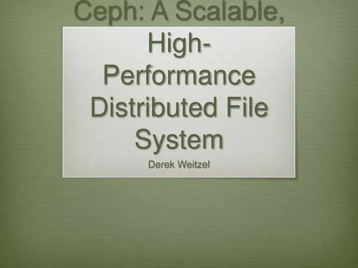 ceph a scalable high performance distributed file system