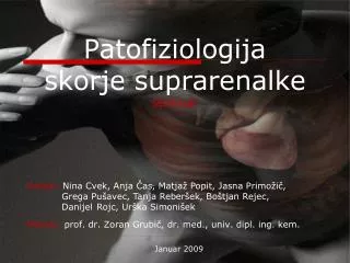 Patofiziologija skorje suprarenalke seminar