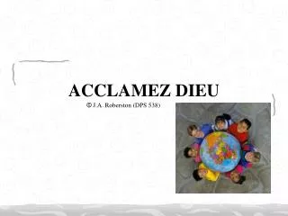 acclamez dieu
