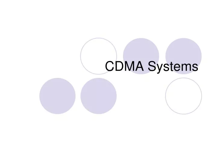 cdma systems