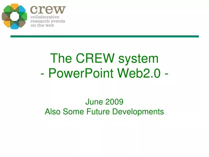 the crew system powerpoint web2 0