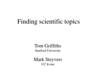 Finding scientific topics