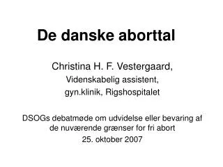 De danske aborttal