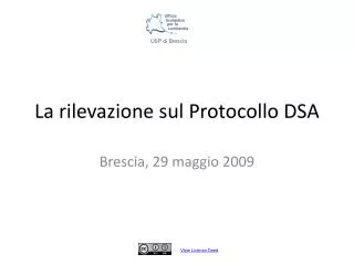 la rilevazione sul protocollo dsa
