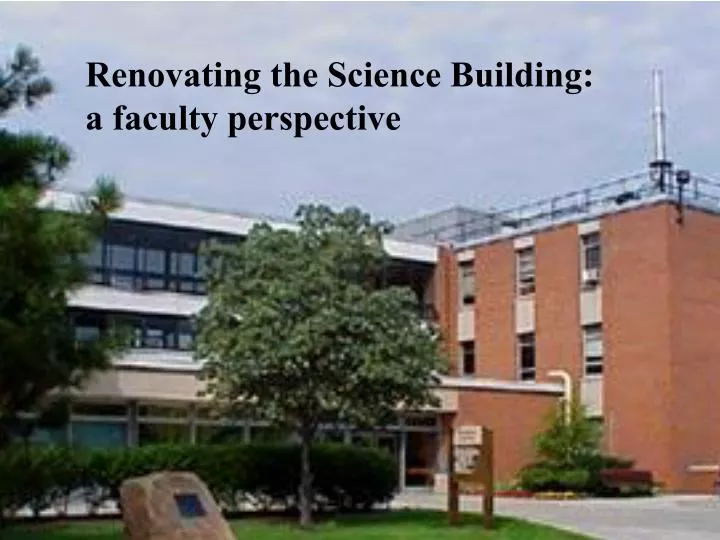 renovating the science building