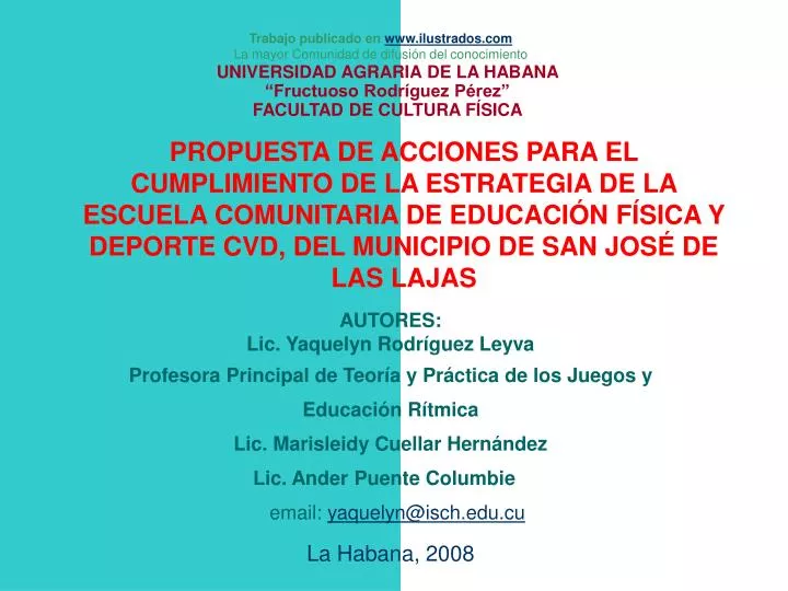 universidad agraria de la habana fructuoso rodr guez p rez facultad de cultura f sica