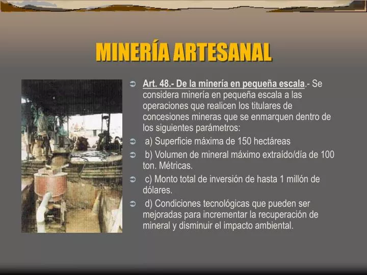 miner a artesanal