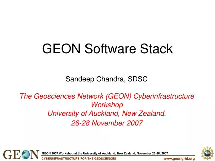 geon software stack