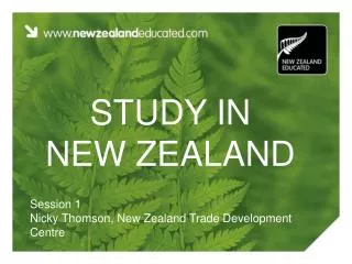 STUDY IN NEW ZEALAND
