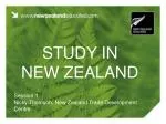 STUDY IN NEW ZEALAND - slide 1