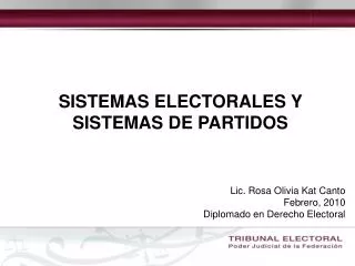 SISTEMAS ELECTORALES Y SISTEMAS DE PARTIDOS