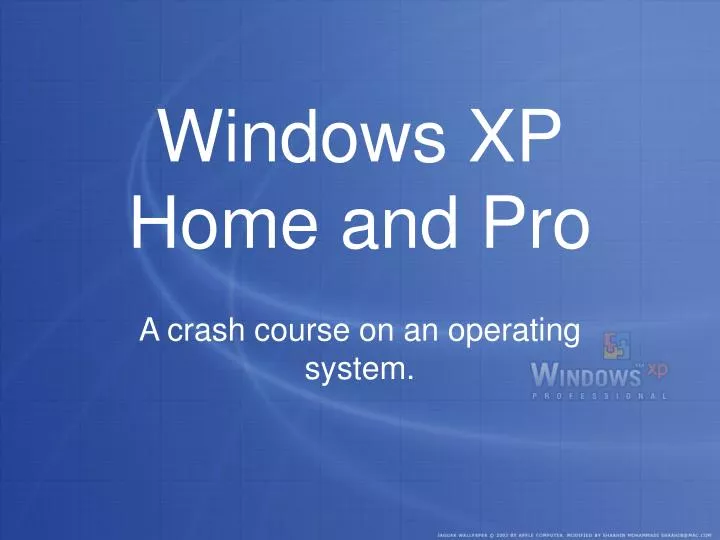 windows xp home and pro