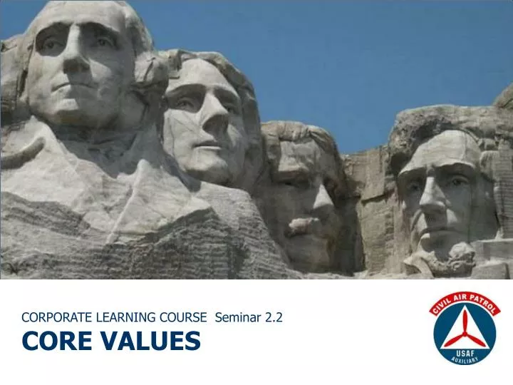 corporate learning course seminar 2 2 core values