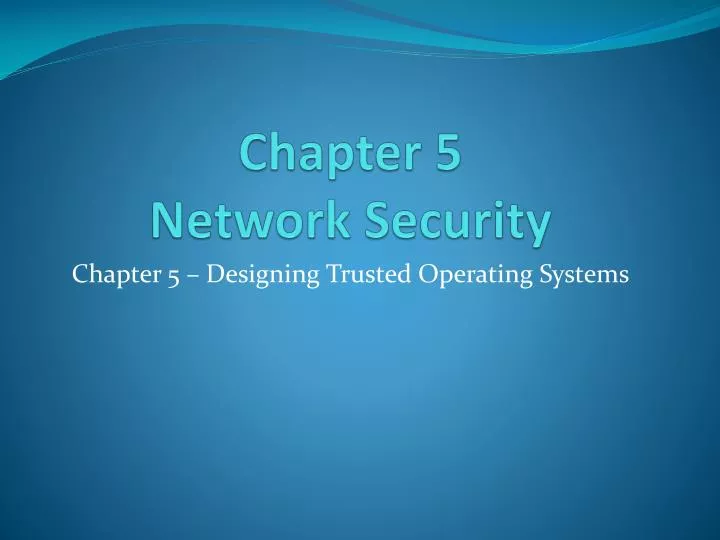 chapter 5 network security