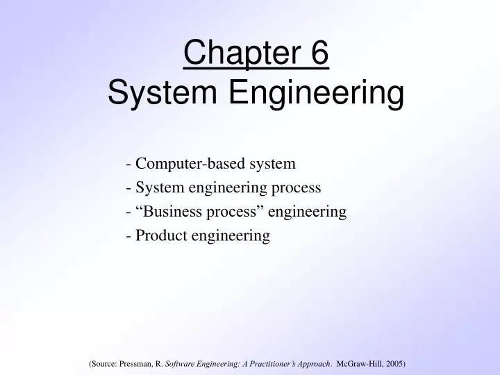 chapter 6 system engineering