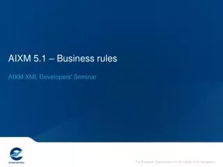 AIXM 5.1 – Business rules