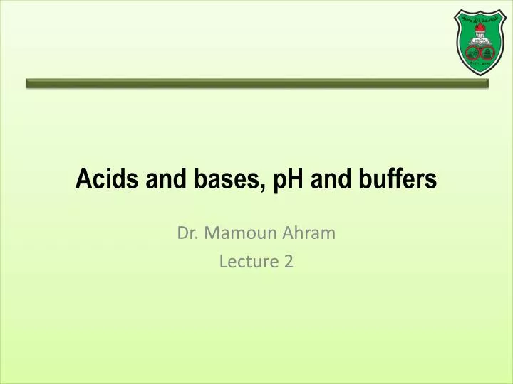 acids and bases ph and buffers