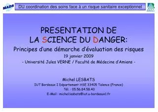 du coordination des soins face un risque sanitaire exceptionnel