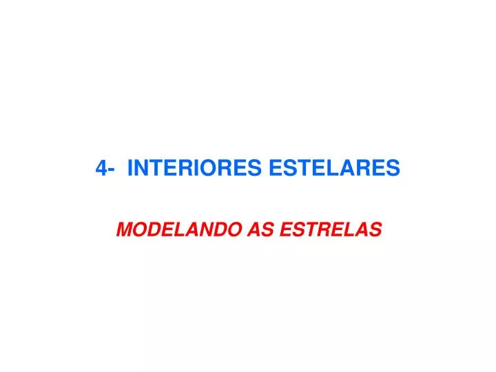 4 interiores estelares