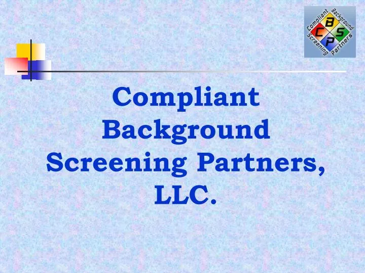 compliant background screening partners llc