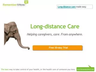 Long Distance Care with RememberItNow!