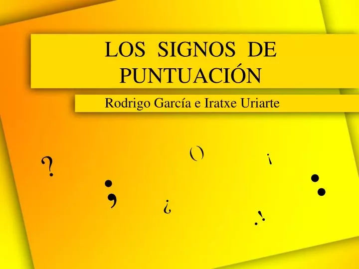 los signos de puntuaci n