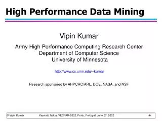 High Performance Data Mining