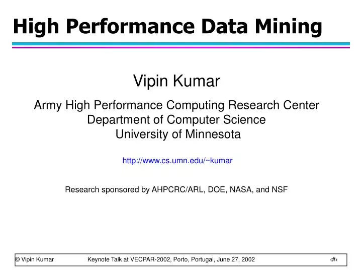 high performance data mining