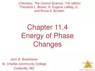 Chapter 11.4 Energy of Phase Changes