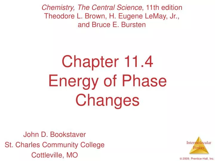 chapter 11 4 energy of phase changes