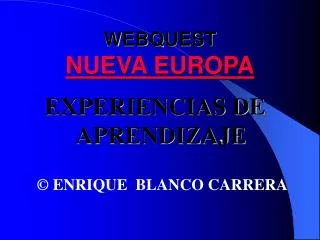 webquest nueva europa