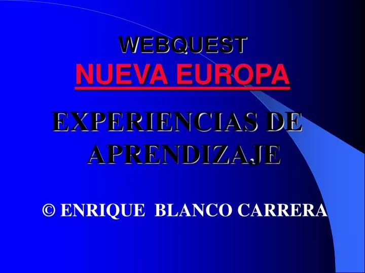 webquest nueva europa