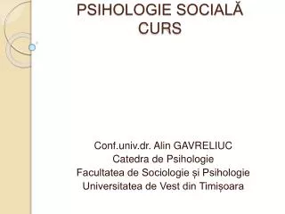 psihologie social curs